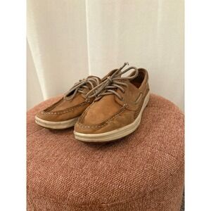 Sperry Top-Sider Billfish Mens 9M Tan Leather Mesh Boat Shoes STS14239
